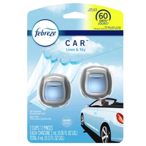 FCV2LNS, Febreze Car Vent 0.06floz 2PK Linen & Sky, 037000811312