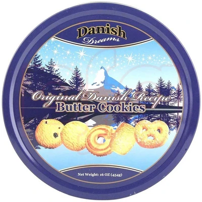DD454, Danish Dreams Butter Cookies 454g 16oz Tin, 8888047760031