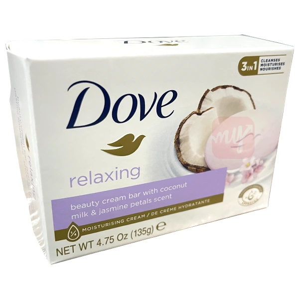 DS135CM, Dove Soap Bar 135g 4.75oz Relaxing (Milk & Jasmine Petals), 8712561306577