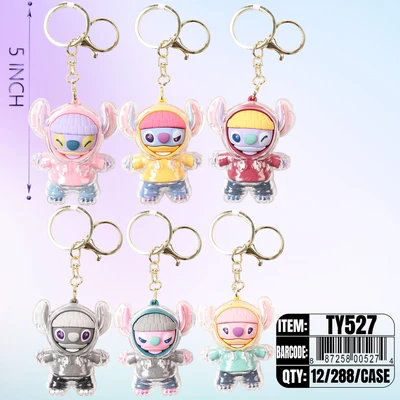 TY527, Fashion Keychain  6 Styles Assorted 12/OPP  288/CS, 887258005274