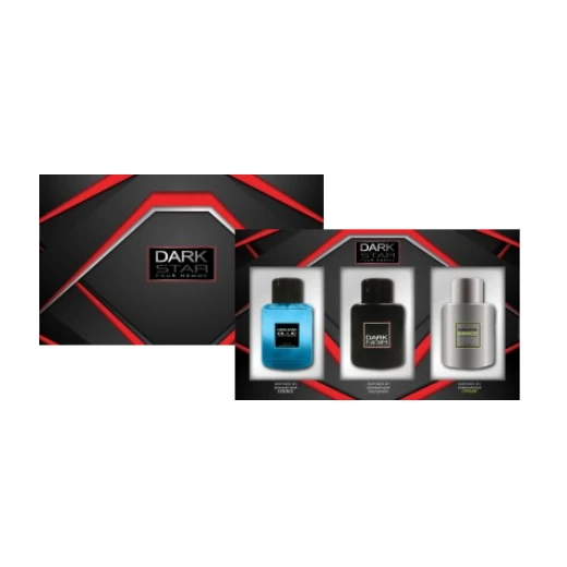 88523, Men's 3pcs Gift Set DARK STAR 1.0fl.oz/30ml×3 EDP, 191554885233