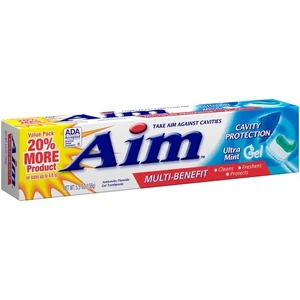 AIM55BG, Aim Toothpaste 5.5oz Cavity Protection Blue Gel, 033200000938