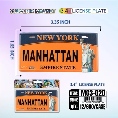 MG3-020, License Plate Magnet  3.35“x1.65", 887257980206