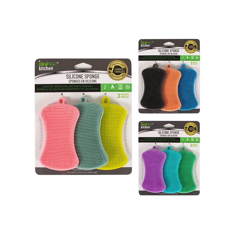 Ideal Kitchen Silicone Sponge Set 3PK