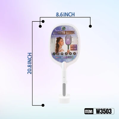 W3503, Electric mosquito swatter Rechargeable model with light, 887257735035