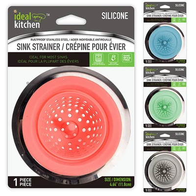 42111, Ideal Kitchen SS + Silicone Sink Strainer HD Colors, 191554421110