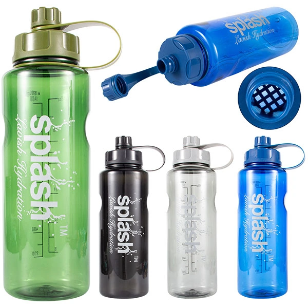 58157, Splash Plastic Bottle 51oz Twist Cap w/ Filter, 191554581579
