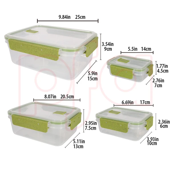 56063, Fresh Guard Food Storage Container 8PK Rect, 191544560638