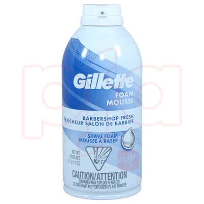 GFS11BF, Gillette Foamy Shave 11oz Barbershop Fresh, 047400662285