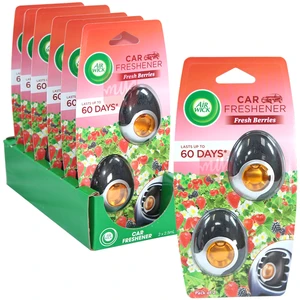 AWCV2-FB, Air Wick Car Vent Clip Air Freshener 2 Pack Fresh Berries, 5059001001412