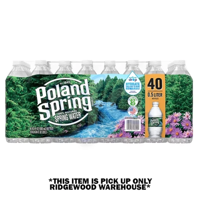 PSWATER, Poland Spring Water 40Count 16.9oz, 075720000814