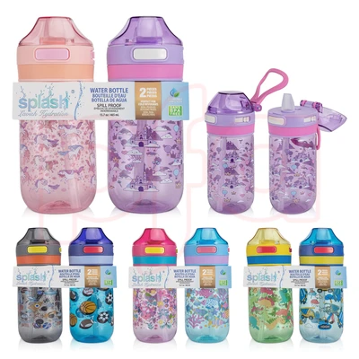 58368, splash Plastic kids Water Bottle set 16oz/473ml, 191554583689