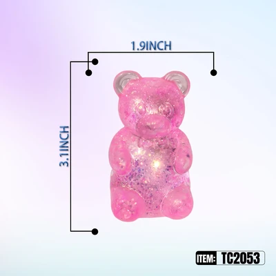 TC2053, Sugar Squeezy Relief Fidget Toys Bear Glitter 1.97"x3.15", 887258040534