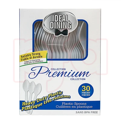 36047, Ideal Dining Box HD 30CT White Spoon, 191554360471