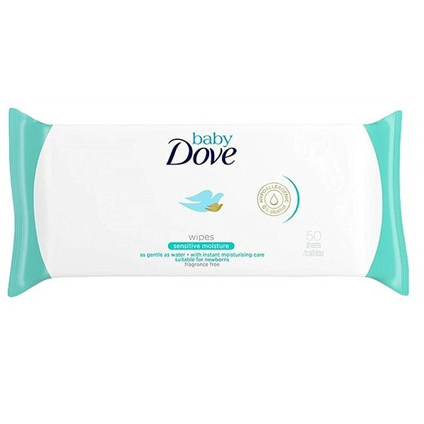 DW50S, Dove Baby Wipes 50CT Sensitive, 8710908657641