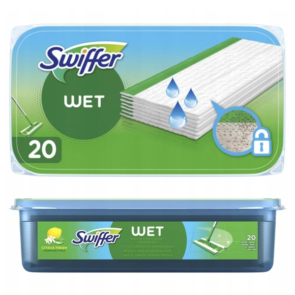 SWW20-L, Swiffer Wet Wipes 20CT Lemon, 8001841937564