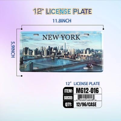 MG12-016, License Plate 12"x6", 887257120169