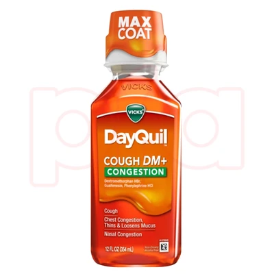 DQ12CDM, DayQuil Cough DM+ 12oz EXP 07/22, 323900041226
