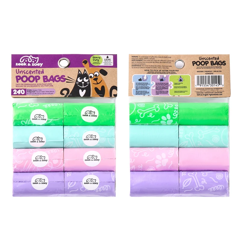 Zeek & Zoey Poop Bags 240CT 9x13Inch