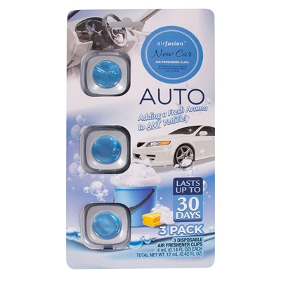 99845, Air Fusion Air Freshener Clips New Car 3 Pack, 191554998452