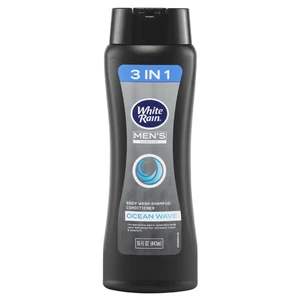 WR86085, White Rain 15oz Men's 3in1 Body Wash Ocean Wave, 809219400027