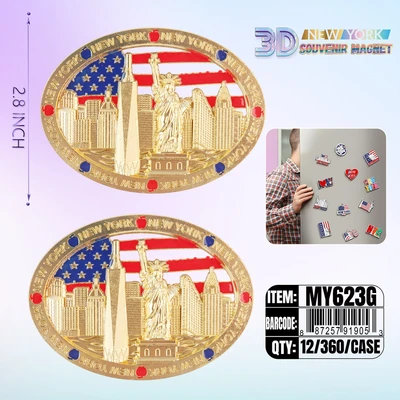 MY623G, New York Souvenir M. Metal Magnet, 887257919053