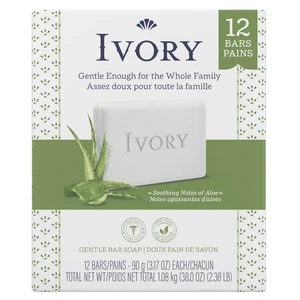 IVBS12A, Ivory Gentle Bar Soap 3.17oz 12Pack Aloe, 030772126691