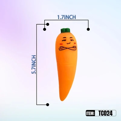 TC024, Squishy Flour carrot 1. 7" x 5.7", 887258030245