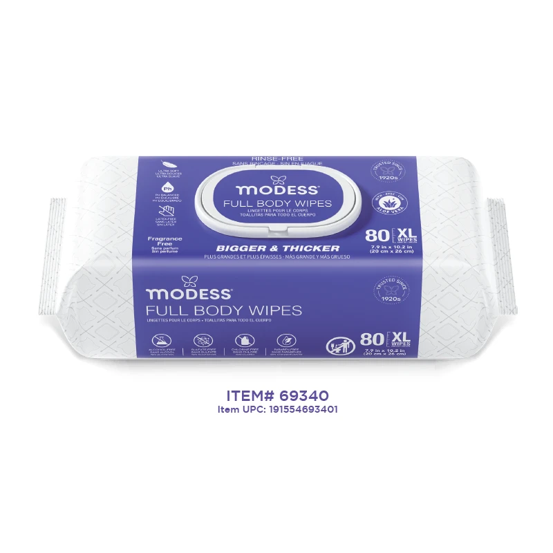 Modess Adult cleaning wipes 80ct