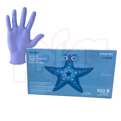 VSG-L, Ventyv Starfish Nitrile Glove 100PK Large Lavender Blue, 84301310057