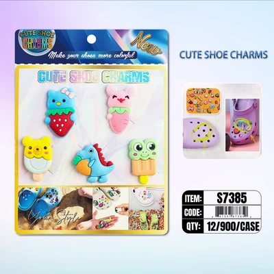 S7385, Cute Shoe Charms New 5/pcs/Pk, 887257873850