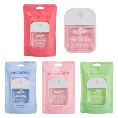 OL60350, Wish Liquid Hand Sanitizer Spray 1.2oz With Bag, 191554603509