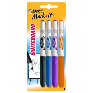 BIC22971, BIC Mark-It Whiteboard Marker 4PK, 9310025319416