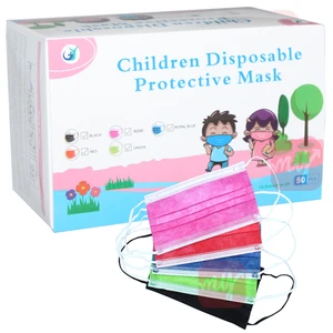 MASK-YY-JY22-2, JiaYang Kids Face Mask Disposable Assorted Colors JY22-2
