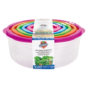 56036, Fresh Guard Plastic Container Set Vent 10PK Round, 191554560369