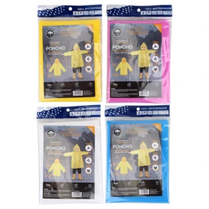46017, Drops Poncho Raincoat Kids, 191554460171