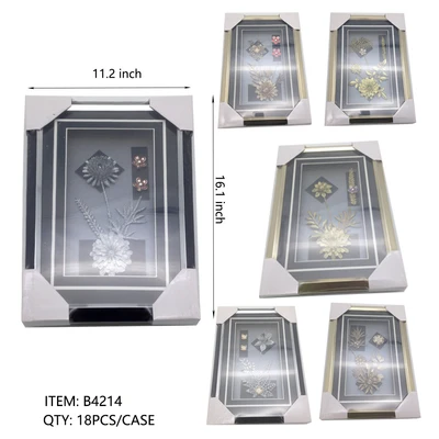B4214, Flower Picture Frame 16.00"x11", 887257642142