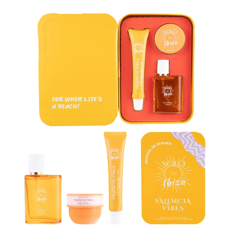SOLO EN IBIZA Women's 3pcs Book Set VALENCIA VIBES1.07fl.ozEDP& 1.02oz BodyCream&0.88ozLipButterBalm