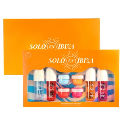 89579, SOLO EN IBIZA Mega Gift Set 8pcs 4*100ml body mist+4*30g body cream, 191554895799