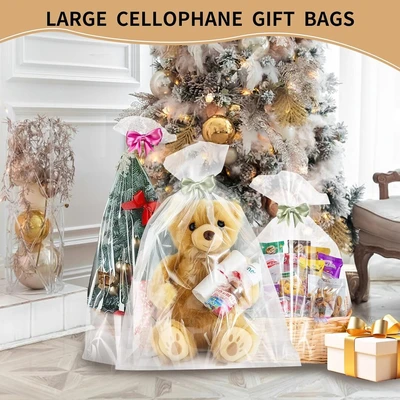 D5361, Gift Wrap Clear Cellophane 50/Bags 14" * 20", 887257553615