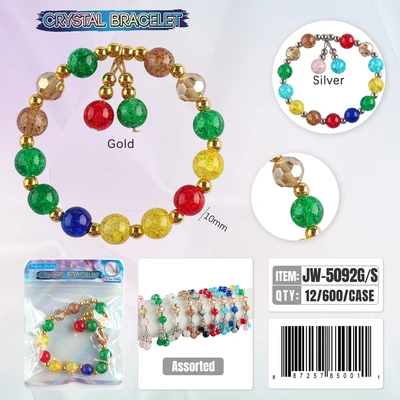 JW-5092, Crystal Bracelet Random Color, 887257850011