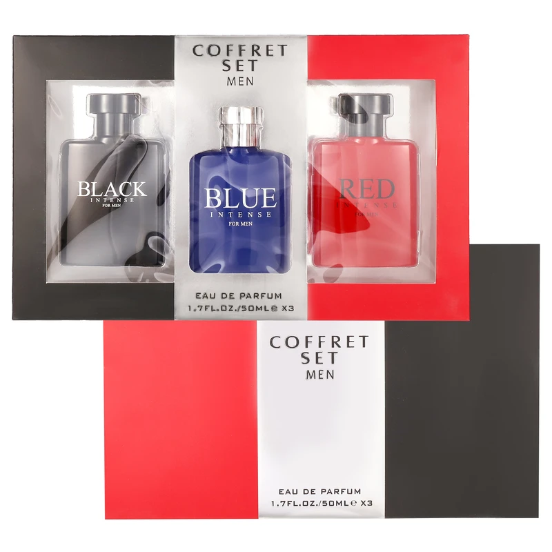 Eau de Parfum 1.7 oz/50 ml 3 Pcs Set for Men Black Intense/Blue Intense/Red Intense - United Scents