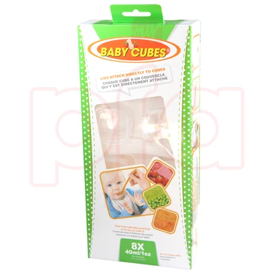 2080, Baby Cubes 8 Count with Tray 40ml/1oz, 7896908220809