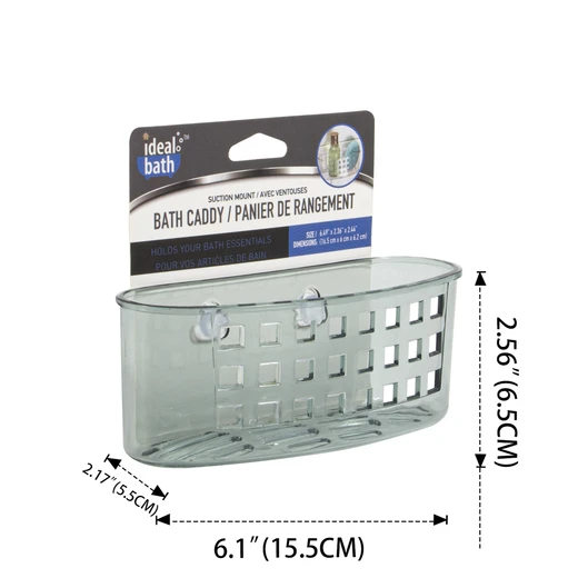 38128, Ideal Bath Caddy w/ Suction Cup, 191554381285