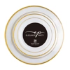 36231, Elegance Plastic Plate 7.5" and 10.25" White +2 lines Gold Stamp 20Pcs, 191554362314