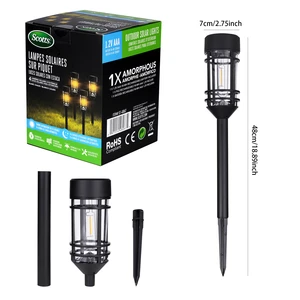 ST-48067, Scotts Solar Stake Light Black 4pk, 191554480674