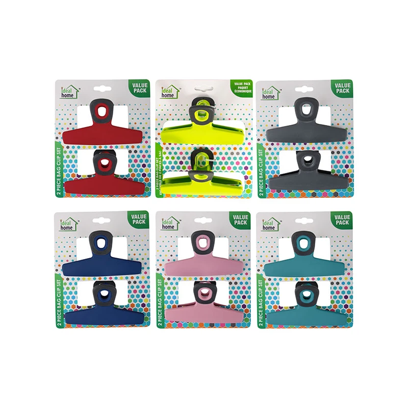 Ideal Home Bag Clip Set w/ Magnet 2PK Jumbo