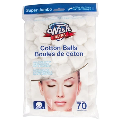 24010, Wish Cotton Balls 70CT, 191554240100