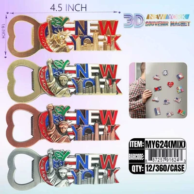 MY624, New York Souvenir M. Metal Magnet, 887257916243