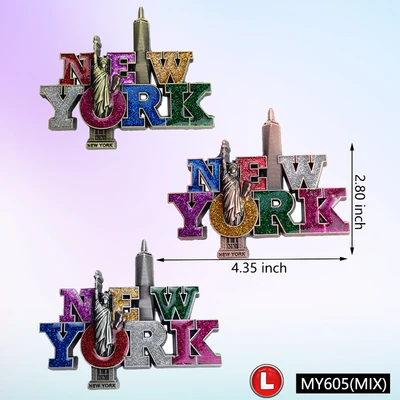 MY605, New York Souvenir M. Metal Magnet, 887257916052